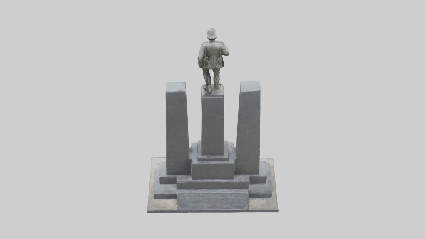 3D model Memorial to the Fallen Soldiers statue model VR / AR / low-poly