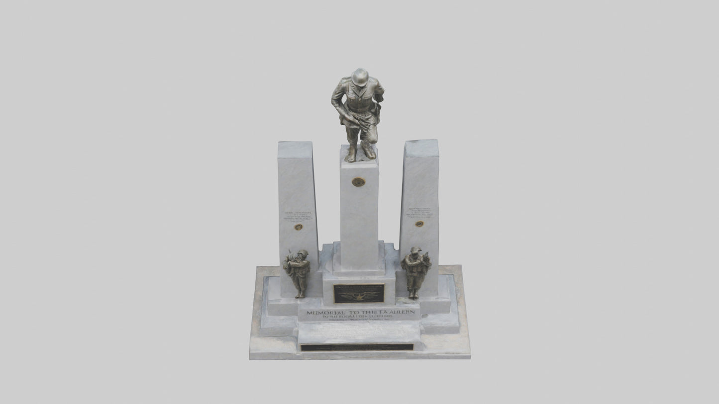 3D model Memorial to the Fallen Soldiers statue model VR / AR / low-poly