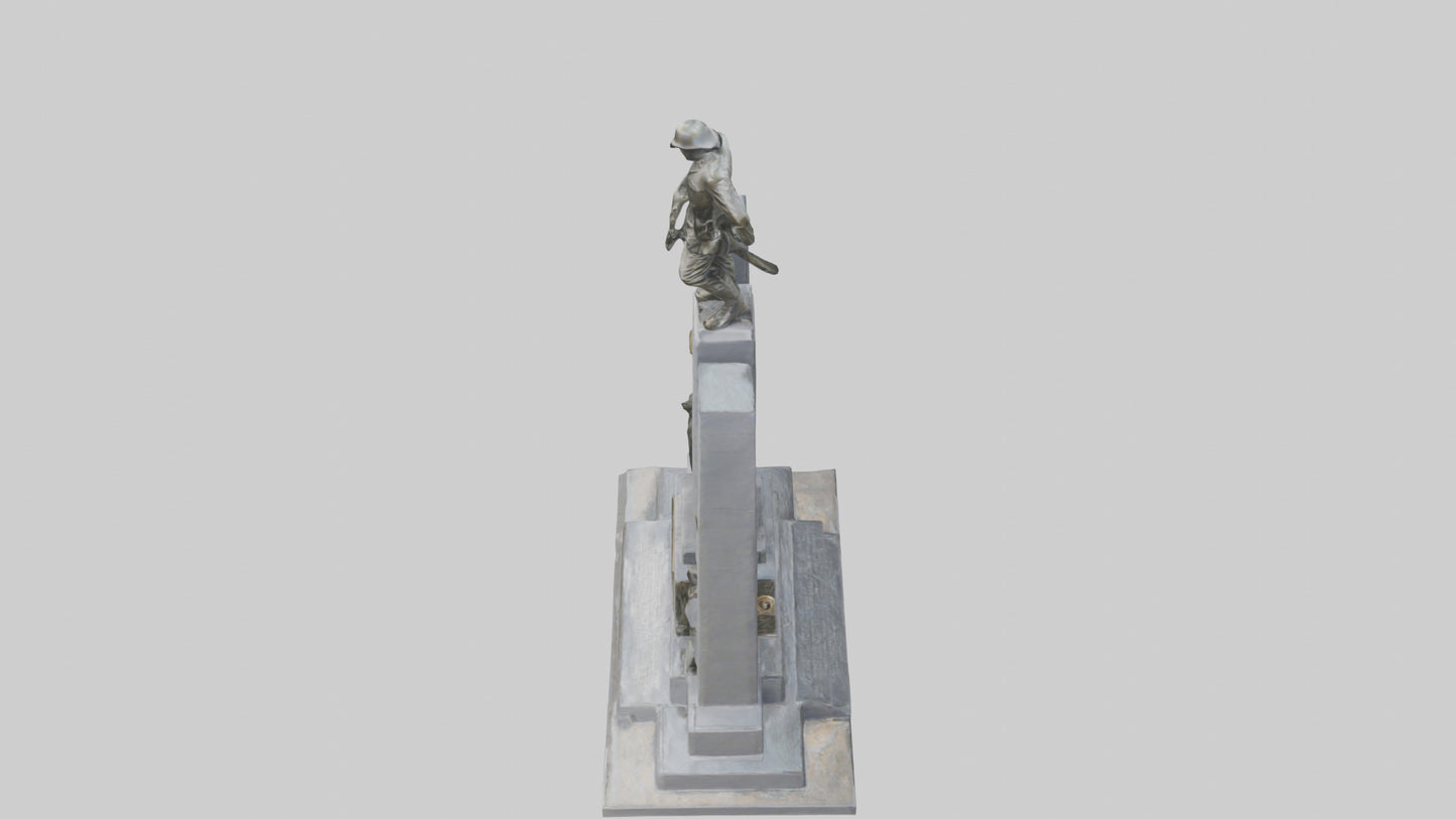 3D model Memorial to the Fallen Soldiers statue model VR / AR / low-poly