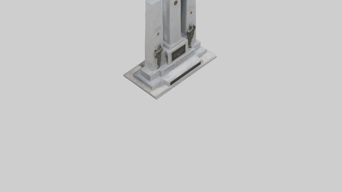 3D model Memorial to the Fallen Soldiers statue model VR / AR / low-poly