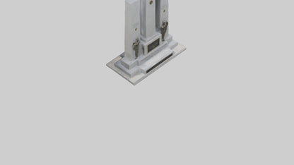 3D model Memorial to the Fallen Soldiers statue model VR / AR / low-poly