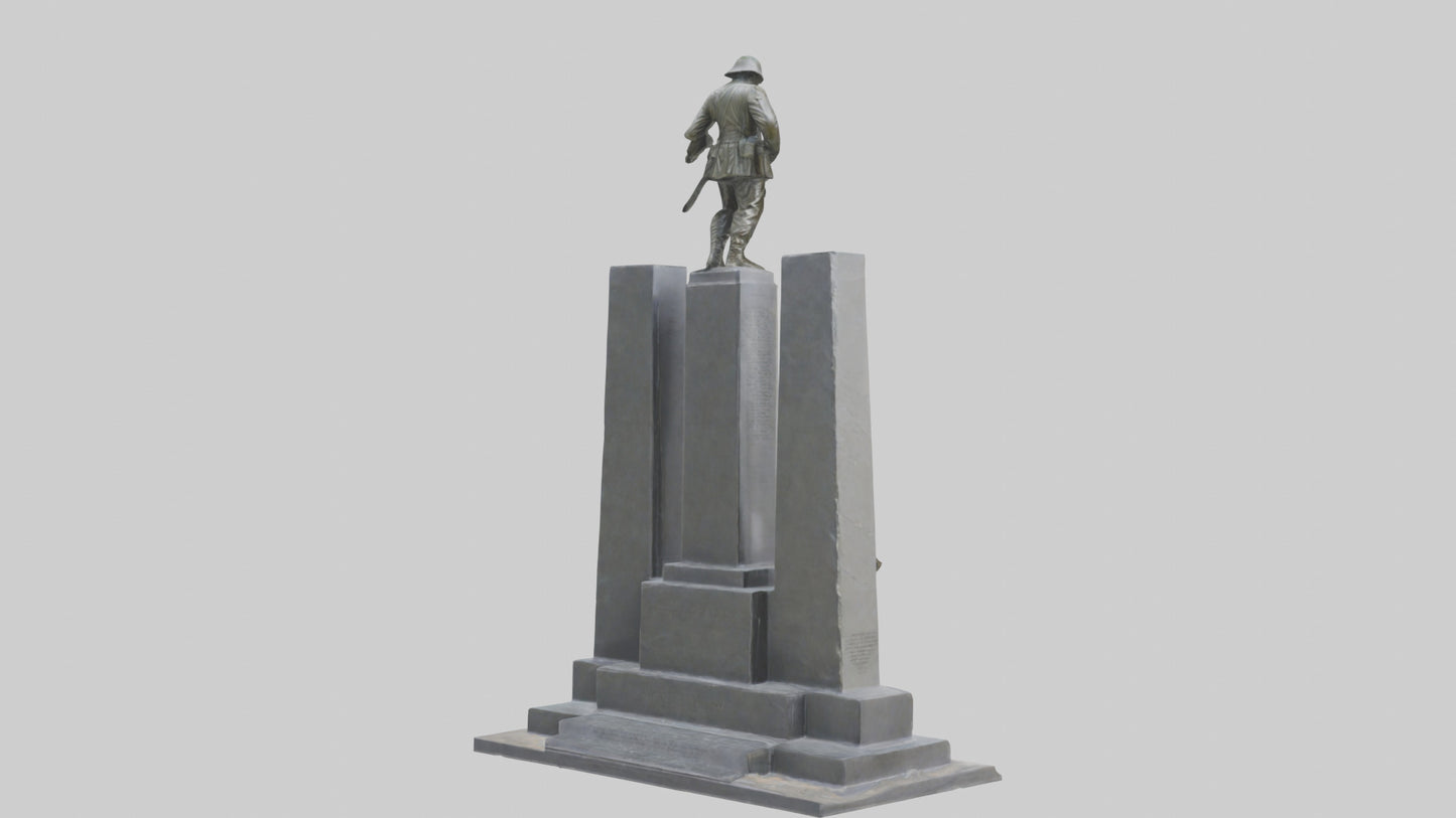 3D model Memorial to the Fallen Soldiers statue model VR / AR / low-poly