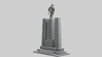 3D model Memorial to the Fallen Soldiers statue model VR / AR / low-poly