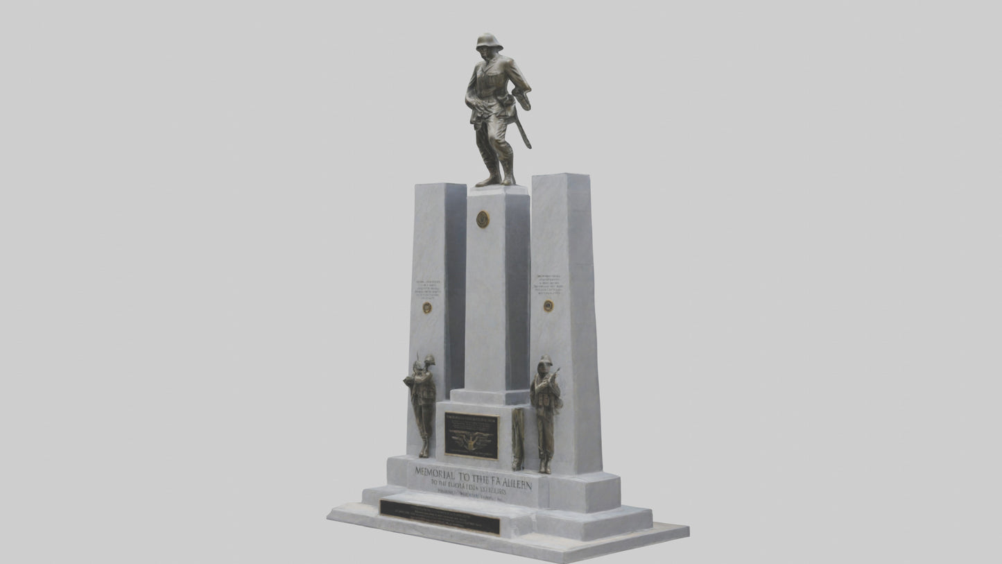 3D model Memorial to the Fallen Soldiers statue model VR / AR / low-poly