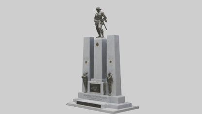 3D model Memorial to the Fallen Soldiers statue model VR / AR / low-poly