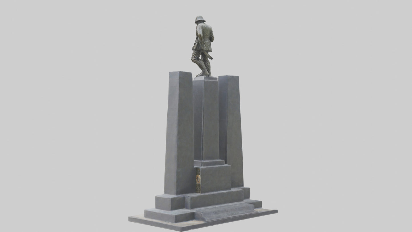 3D model Memorial to the Fallen Soldiers statue model VR / AR / low-poly