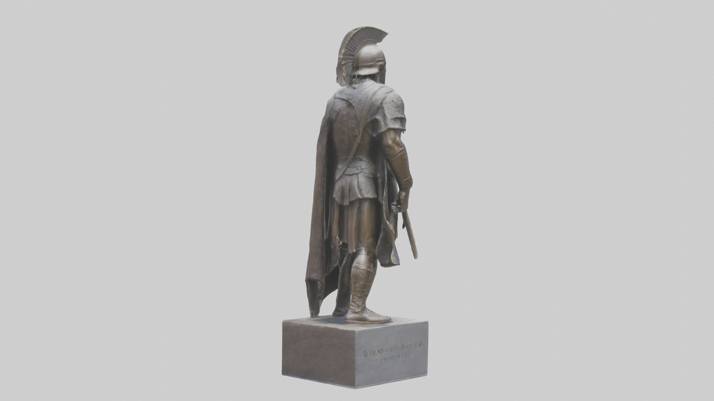 3D model Memorial to the Warriors statue model VR / AR / low-poly