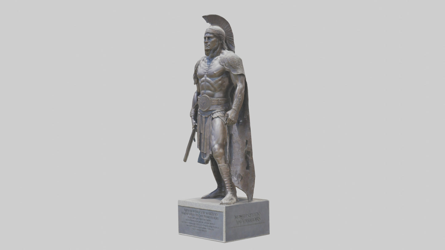 3D model Memorial to the Warriors statue model VR / AR / low-poly