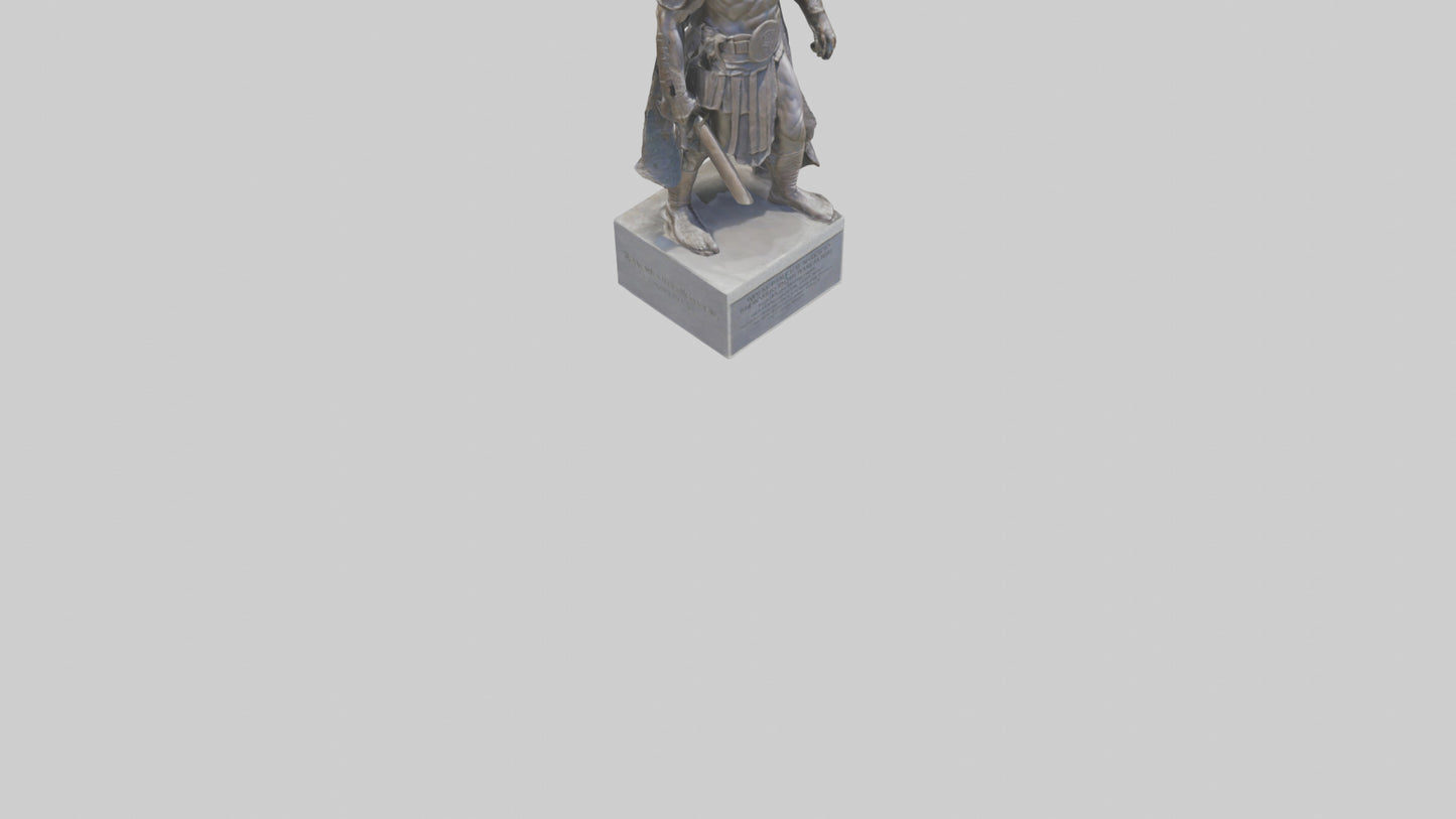 3D model Memorial to the Warriors statue model VR / AR / low-poly