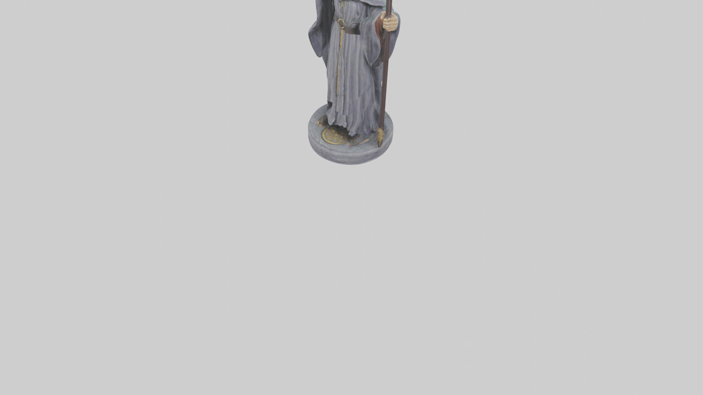 Merlin statue model VR / AR / low-poly