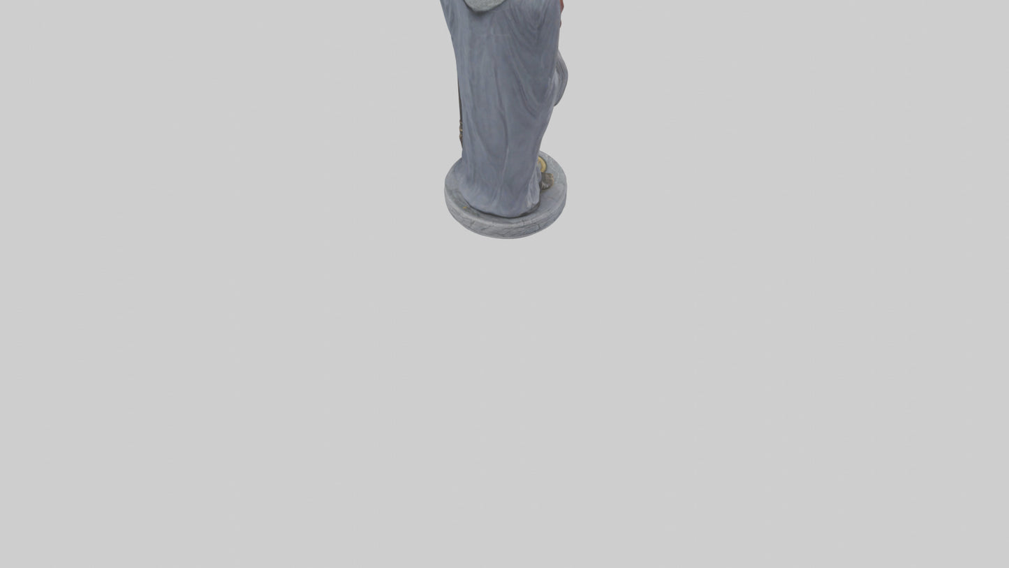 Merlin statue model VR / AR / low-poly