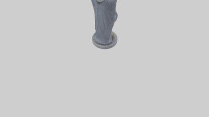 Merlin statue model VR / AR / low-poly