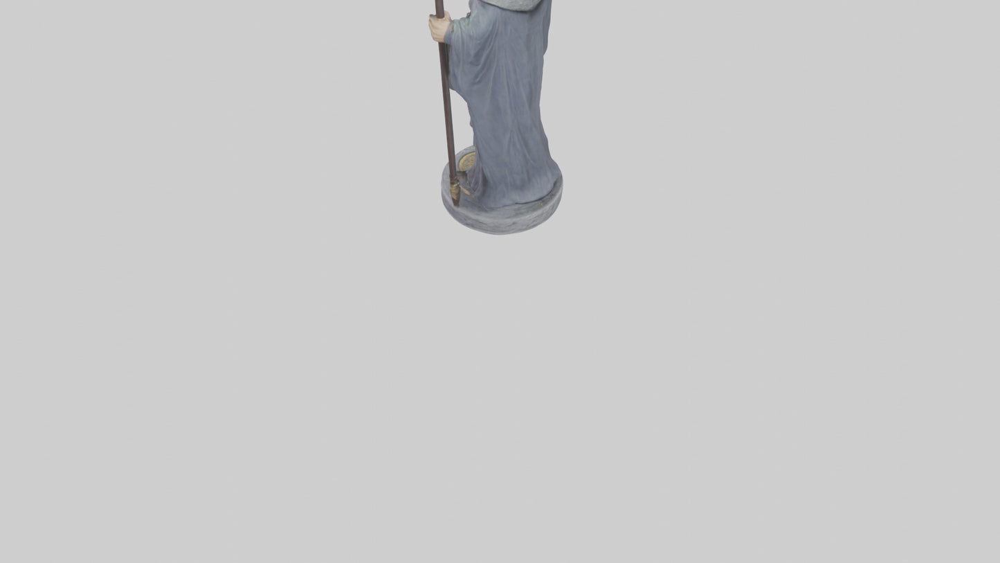 Merlin statue model VR / AR / low-poly