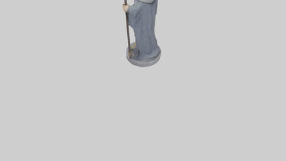 Merlin statue model VR / AR / low-poly