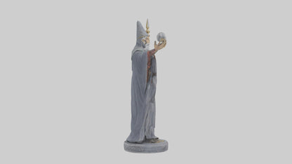 Merlin statue model VR / AR / low-poly