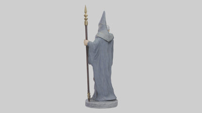 Merlin statue model VR / AR / low-poly