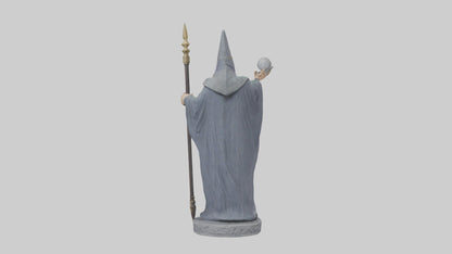 Merlin statue model VR / AR / low-poly