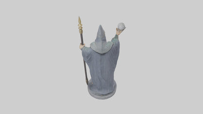 Merlin statue model VR / AR / low-poly