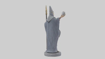 Merlin statue model VR / AR / low-poly