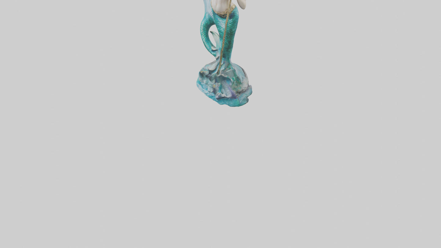 Mermaid Queen statue model VR / AR / low-poly