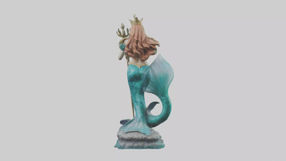 Mermaid Queen statue model VR / AR / low-poly