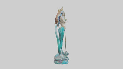 Mermaid Queen statue model VR / AR / low-poly
