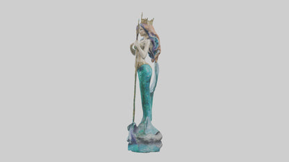 Mermaid Queen statue model VR / AR / low-poly