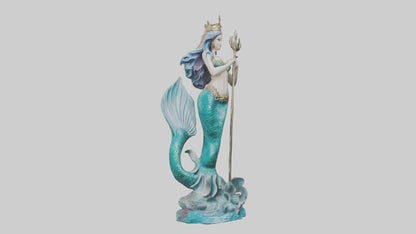 Mermaid Queen statue model VR / AR / low-poly