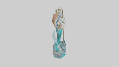 Mermaid Queen statue model VR / AR / low-poly