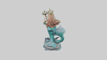 Mermaid Queen statue model VR / AR / low-poly