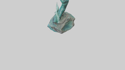3D model Mermaid statue model VR / AR / low-poly