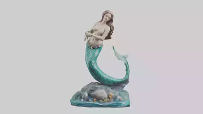 3D model Mermaid statue model VR / AR / low-poly