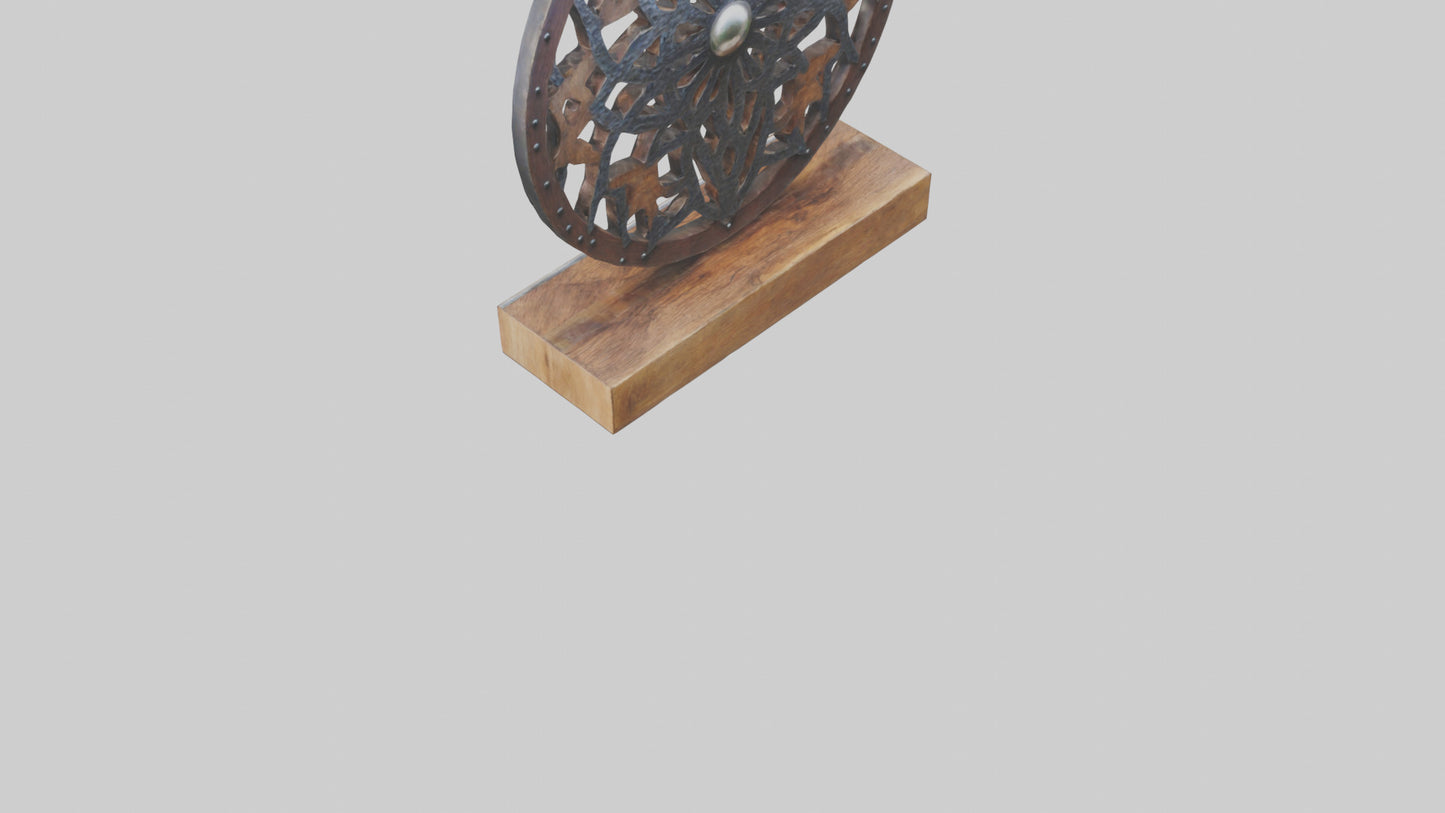 3D model Metal and Wood Art VR / AR / low-poly