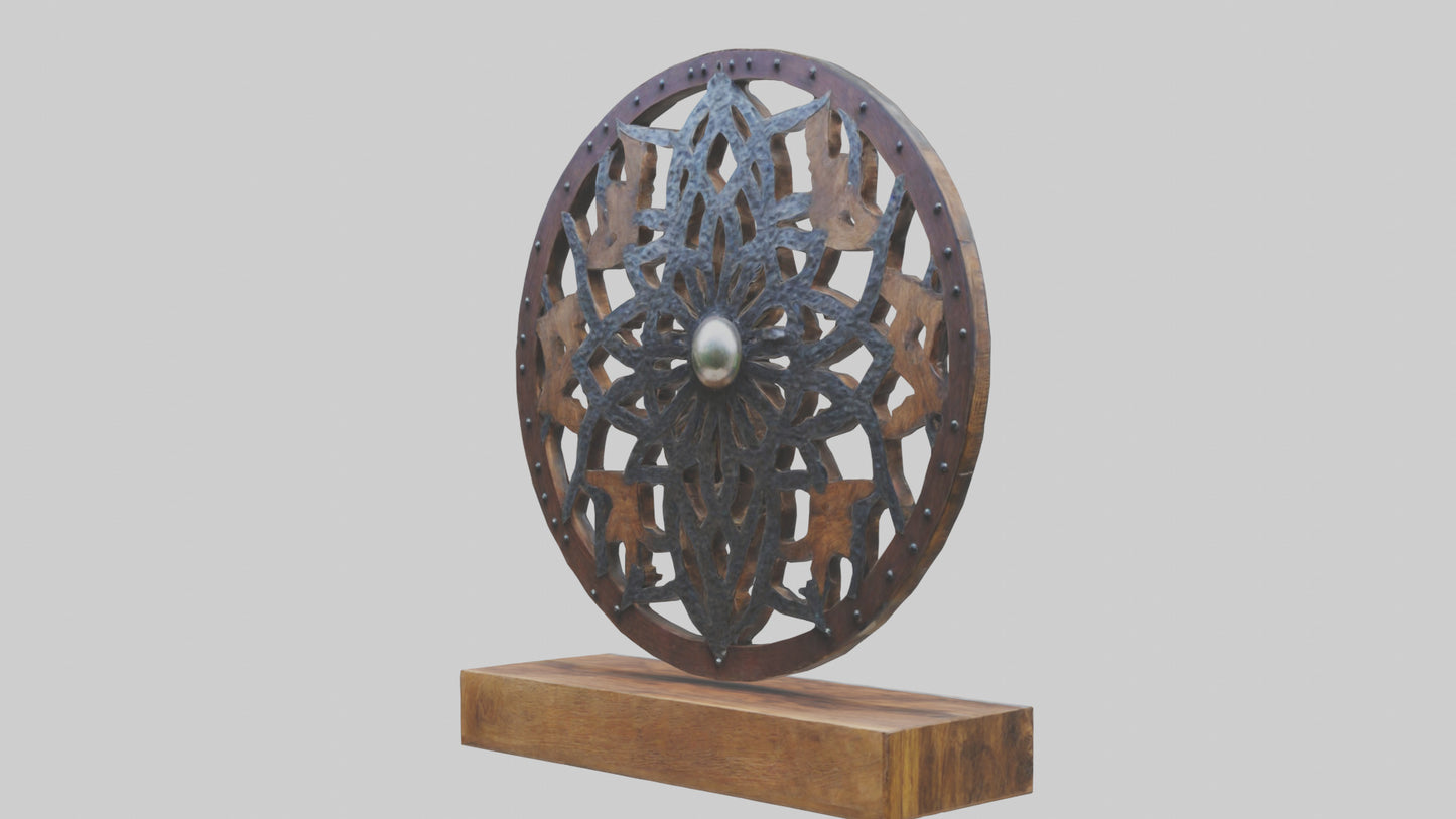 3D model Metal and Wood Art VR / AR / low-poly
