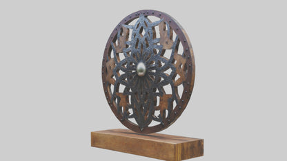 3D model Metal and Wood Art VR / AR / low-poly