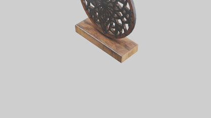 3D model Metal and Wood Art VR / AR / low-poly