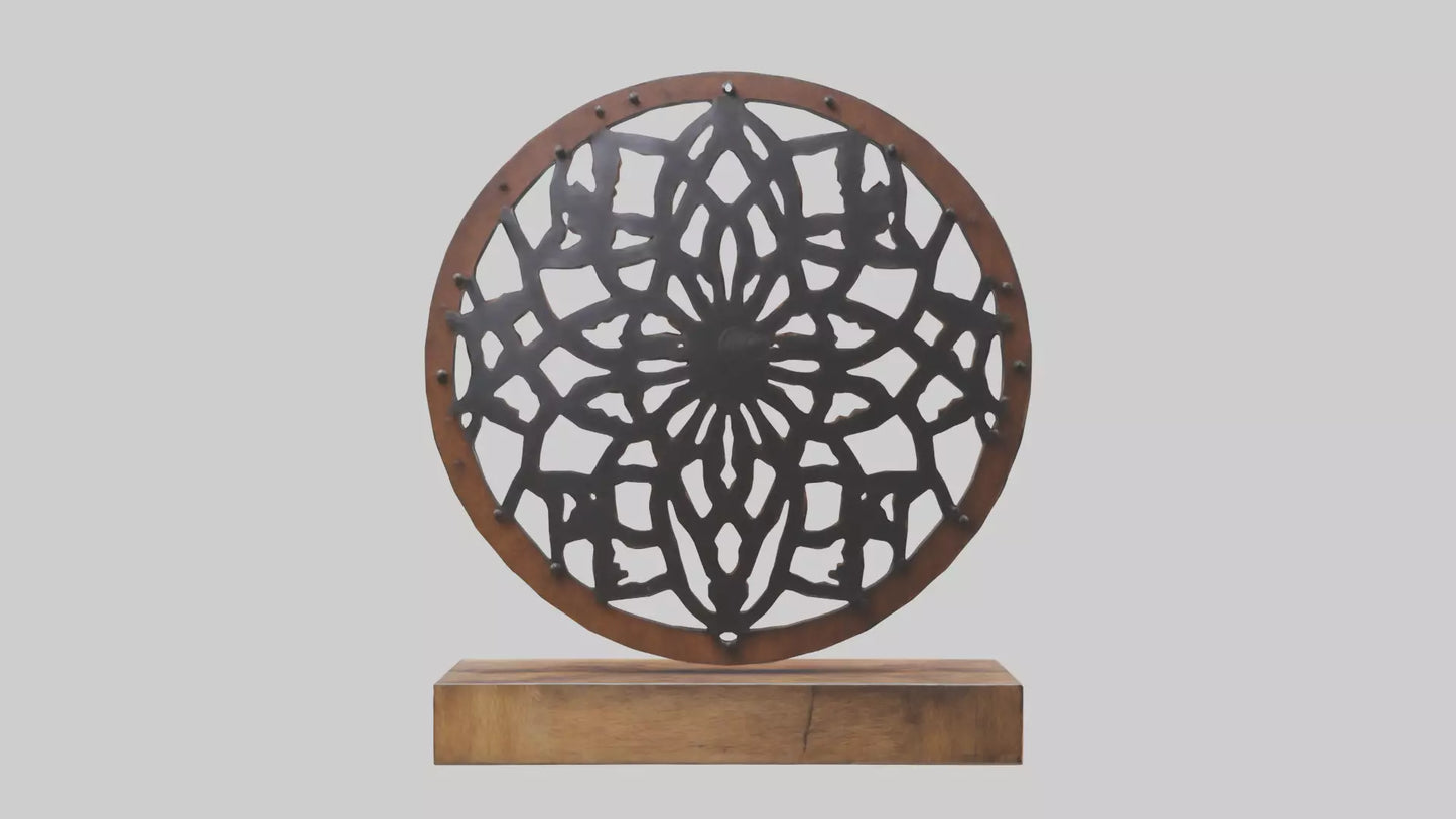 3D model Metal and Wood Art VR / AR / low-poly