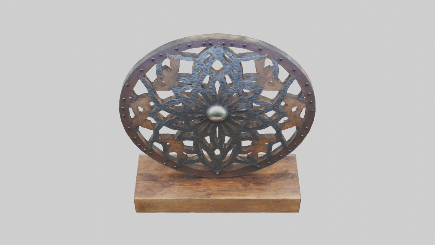 3D model Metal and Wood Art VR / AR / low-poly