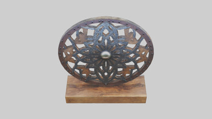 3D model Metal and Wood Art VR / AR / low-poly