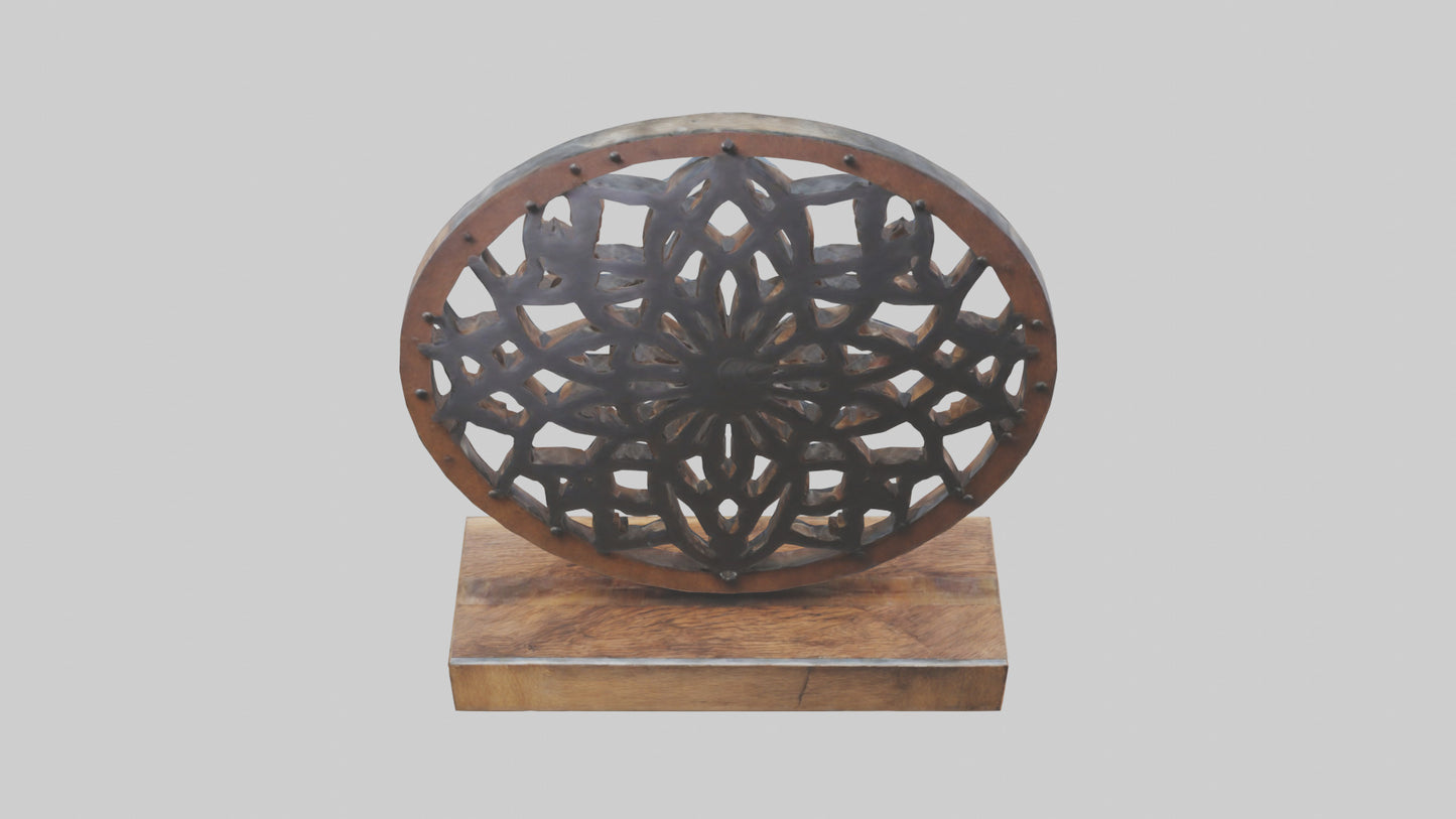 3D model Metal and Wood Art VR / AR / low-poly