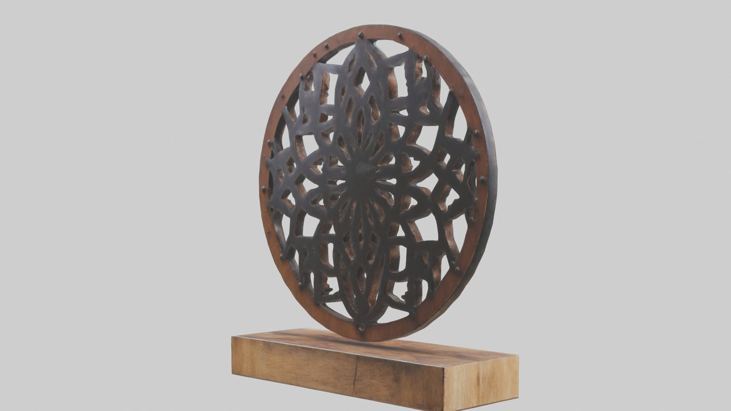 3D model Metal and Wood Art VR / AR / low-poly