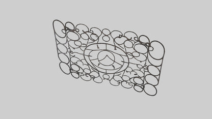 3D model Metal Mesh Wall Art VR / AR / low-poly