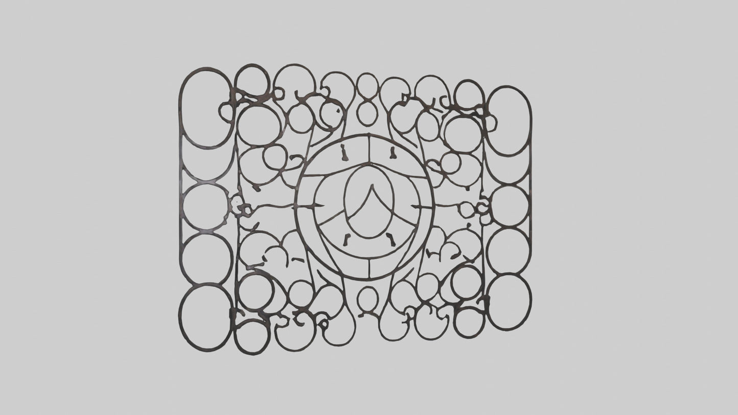 3D model Metal Mesh Wall Art VR / AR / low-poly