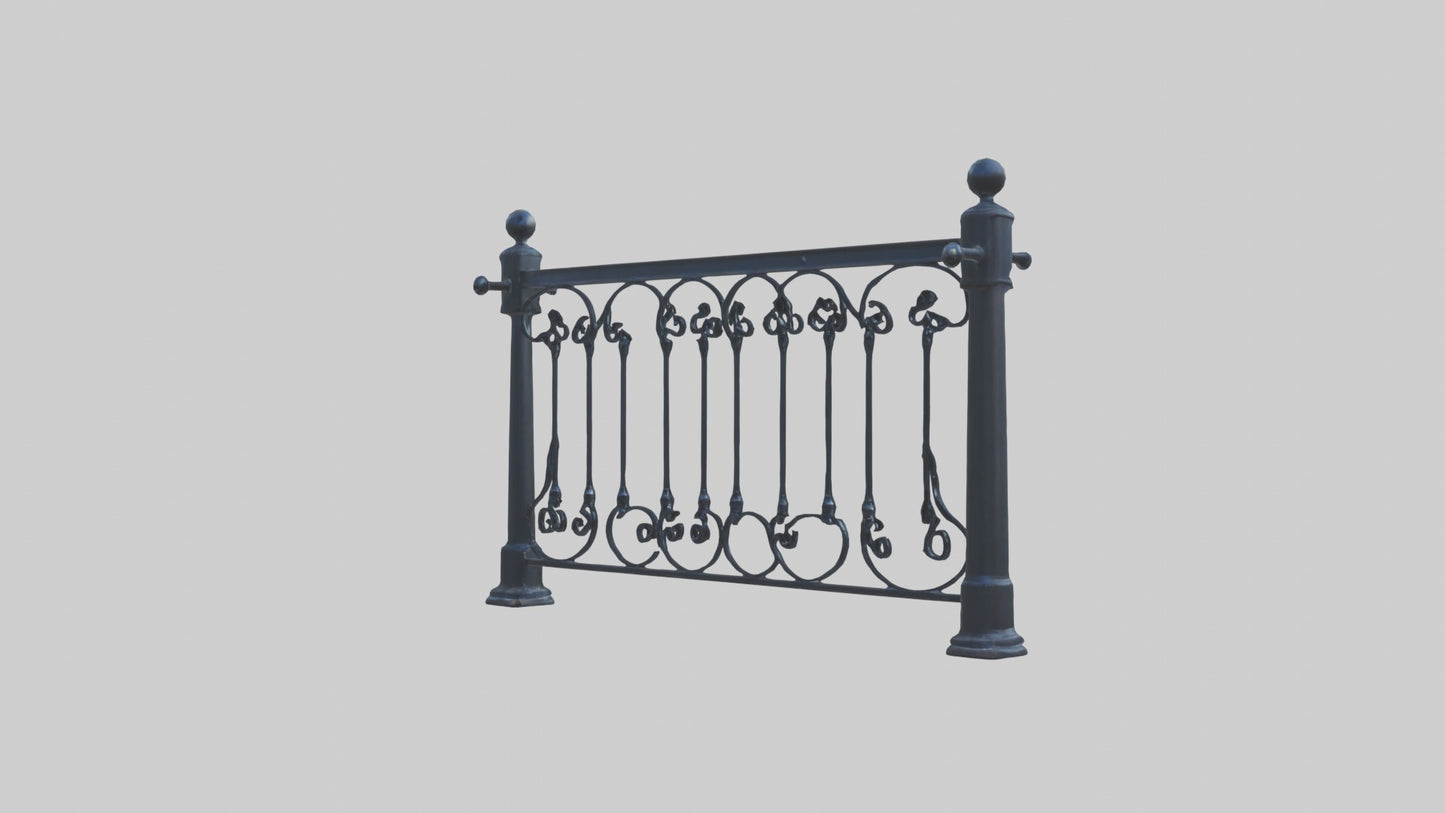 3D model Metal railing VR / AR / low-poly