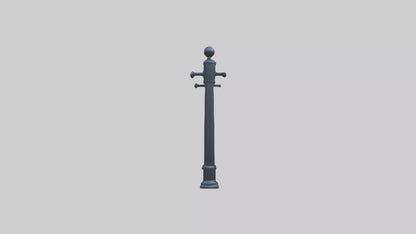 3D model Metal railing VR / AR / low-poly
