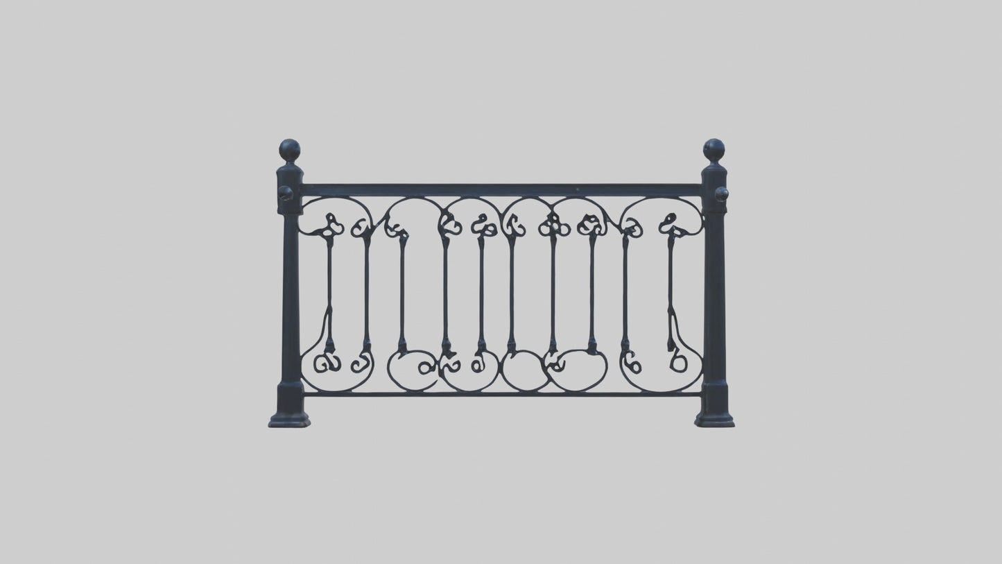3D model Metal railing VR / AR / low-poly