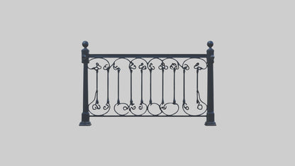 3D model Metal railing VR / AR / low-poly