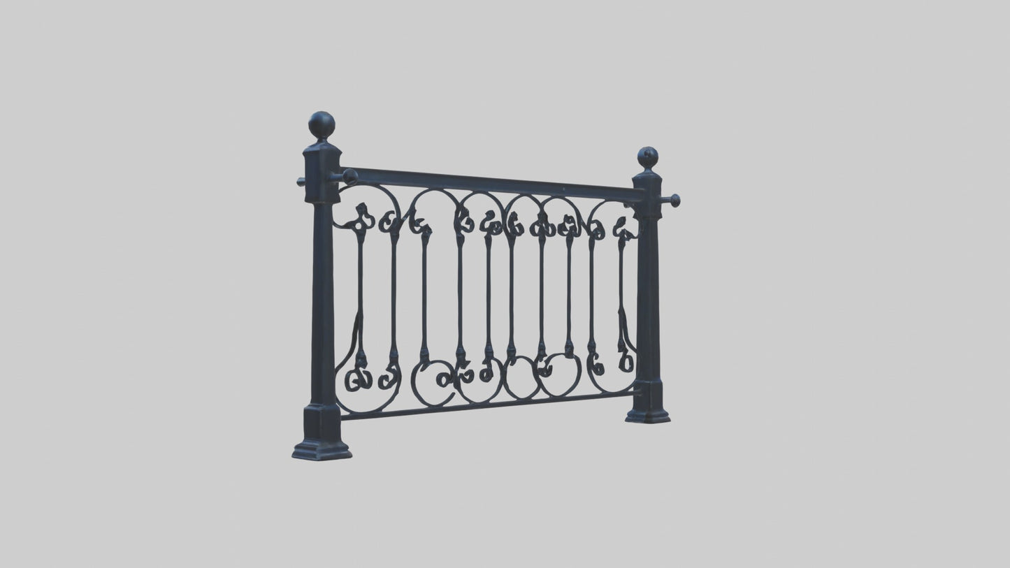 3D model Metal railing VR / AR / low-poly