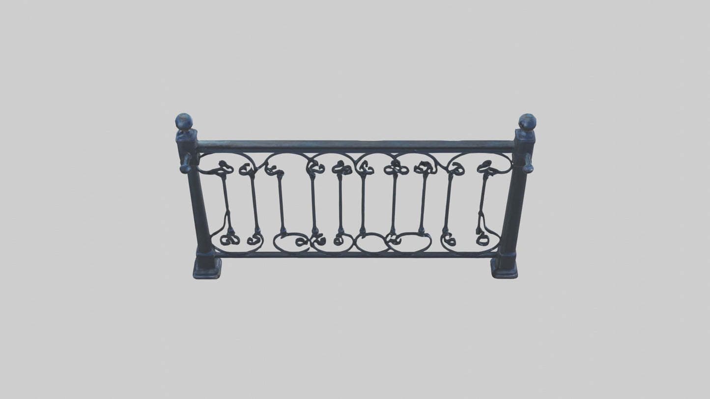 3D model Metal railing VR / AR / low-poly