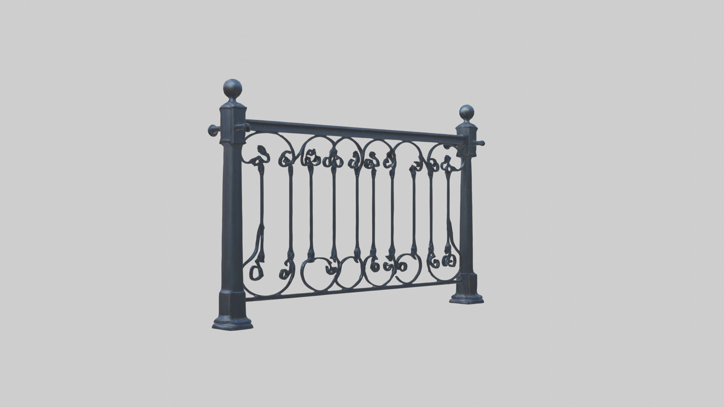 3D model Metal railing VR / AR / low-poly